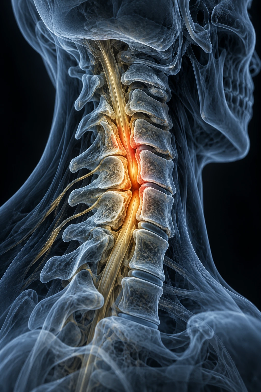 Conceptual illustration of the cervical spinal canal